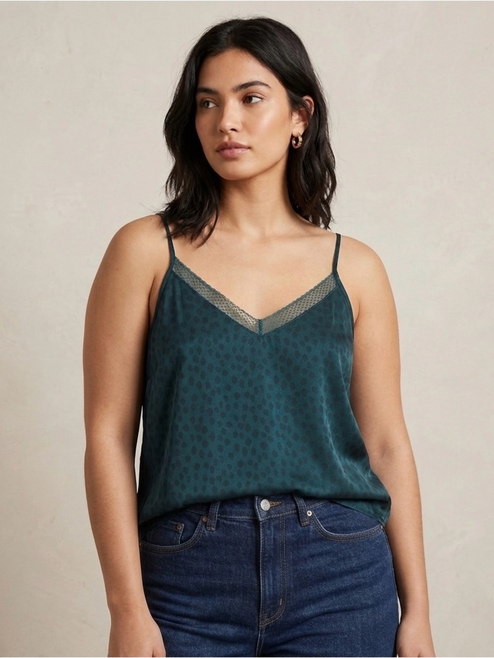Aerie Teal Animal Print Tank Top